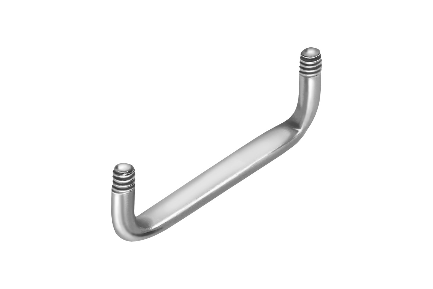 Titan Surface Barbell Piercing FLACH (90 Grad) ohne Kugeln